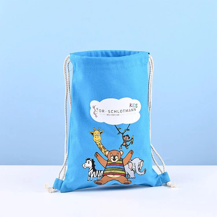 드로스트링 숄더 캔버스 백